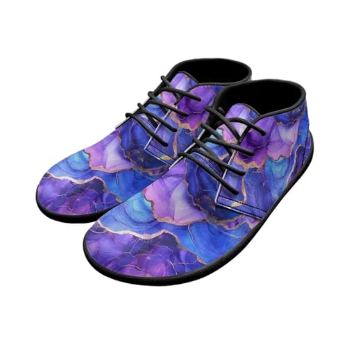 Forchrinse Beautiful Sun Pink Sky Print Mens Boots Causal Sneakers Shoes Lace up Mid Top Chukka Boots US 6-14,Office,Work,Party,Travel