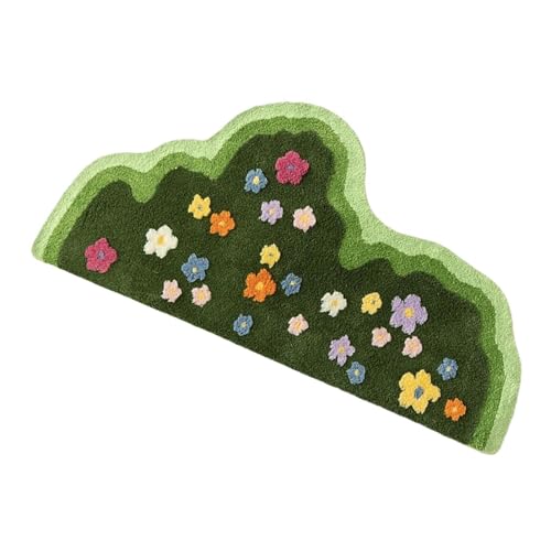 Tapis de sol moderne doux tapis botanique à motifs végétaux et fleurs