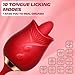 The New Rose 2 in 1 Adult Tool Waterproof Modes Toy Electric Function Machine Party Birthday Gifts-US in Stock.rSG1019, Red