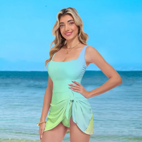 Bañador multicolor degradado para mujer con efecto push up 7