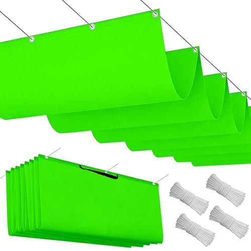 Toldo retráctil de onda verde claro 90x200 con cuerda 2