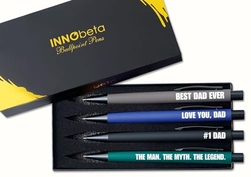 INNObeta Dad Gifts, Ballpoint Pen Set of 4, Gift Ideas for Father on Birthday, Christmas, Father's Day