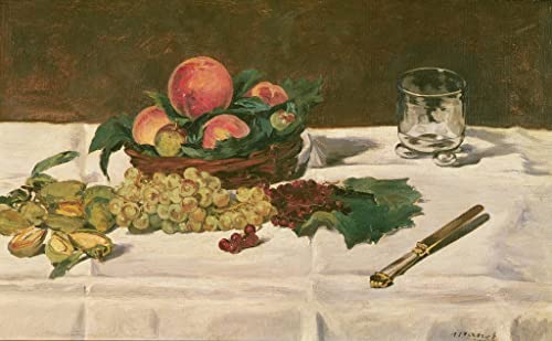 Impression d'affiche Edouard Manet Nature morte fruits sur toile 60x90cm