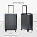 LEVEL8 Carry on Luggage Airline Approved, Hardshell Suitcases with Spinner Wheels, PC Expandable Luggage, 20 Inch, Gray