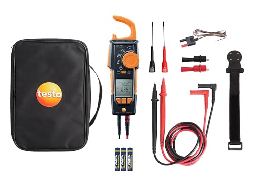 Image of testo 770-3 Clamp Meter Set - Clamp Multimeter for Electrical Testing - HVAC Multimeter TRMS Measurement - Measures AC /DC Voltage up to 1000 V - with Retractable Pincer Arm and Bluetooth