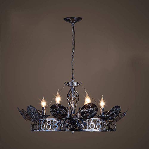 Suspension pour cuisine îlot style loft américain en fer noir rétro