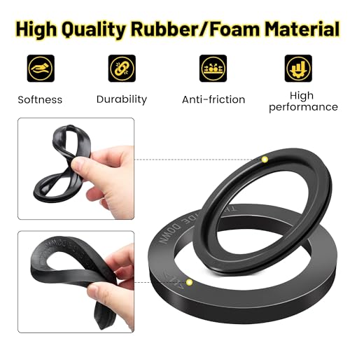 Image of Oyviny RV Toilet Flange and Seal Kit Replacement for Dometic 300 310 320 Series, 3 inch Floor Flange with Gasket and Flush Ball Seal, Replaces 385345892 385311652 385311658