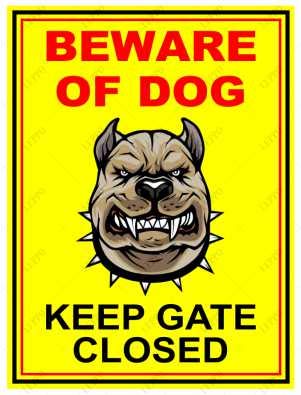 LEPPO Beware of Dog Keep Gate Closed Safety Warning Sign Self Adhesive Laminated Poster (Size W 9 X H 12 inch) Pack of 2 Pcs -Yellow (B09CHJQYK8) Amazon Price History, Amazon Price Tracker