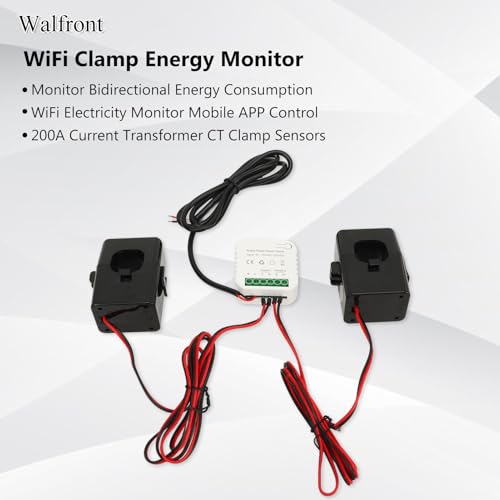 Monitor de Energia Inteligente WiFi Medidor de Eletricidade Monofásico Com Braçadeira Medidor de Ene