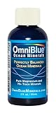 OmniBlue Ocean Minerals | 100 Percent Certified, Pure and Naturally Harvested Ocean Electrolytes as Naturally Occurring Macro & Trace Minerals | No Additives or Alterations 2 oz