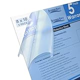 Icona Bay PET Plexiglass, Thin & Flexible Plastic Sheets (8x10 x 0.03 inch, Clear, 5 Pack), Easy to Cut for DIY Art Projects, Picture Frame Replacement Glass, PET Sheeting is Pliable Unlike Acrylic
