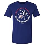 500 LEVEL Luguentz Dort Oklahoma City Thunder Shirt - Luguentz Dort Oklahoma City Thunder Player Ball WHT (Royal Blue, X-Large)
