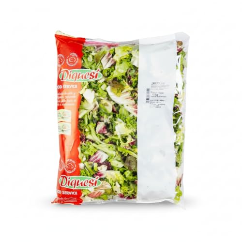 Ensalada Mezcla de Brotes 500g - Formato Food Service para Hostelería - Mix de Escarola, Achicoria, Espinaca Baby y Batavia Roja - Diquesí - Lavada y Lista para Consumir - NEXU