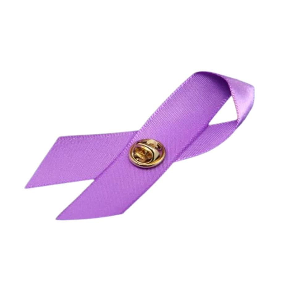 Image of 1 /2 /5 /10 /25 /50 /100pcs Satin Awareness Ribbon Pins (Pick your color), for Cancer & Disease Awareness, Bulk Quantities for Fundraising, Events, Gift Giving