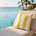 Luzzxfa 2er Set Outdoor Kissenbezug 45x45 cm Gelb Gestreifte Wasserfest Dekokissen Modern Garten kissenbezüge Strand Dekorative Kissenhülle Sommer Sofakissen für Sofa Balkon Camping