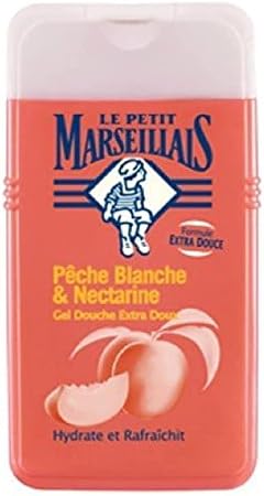 Le Petit Marseillais 1 Bottle of Body Wash Your Choice, French Shower Cream 6 Varieties 250ml (8.4oz) (Pêche Blanche et Nectarine (White peach and Nectarine))