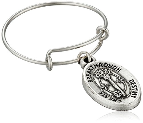 Alex and Ani Key to Life Expandable Rafaelian Silver Stackable Ring, Size 7-9