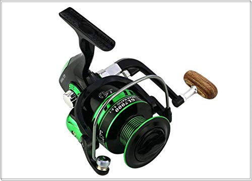 Moulinet de pêche mer GL7000 Black avec ligne de poissons et roue pour sea pole