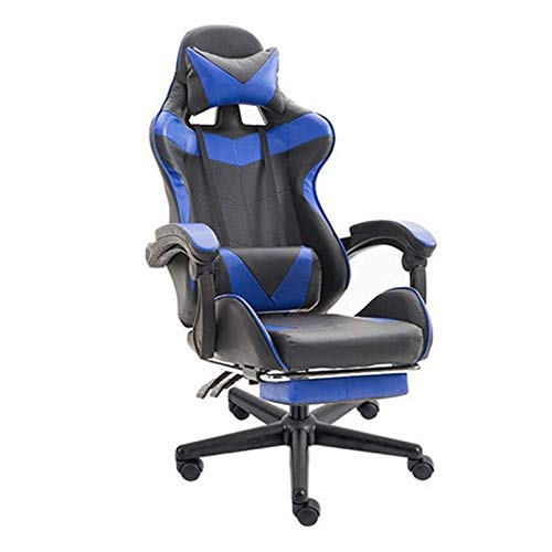 Shengluu Sillas De Oficina Presidente Racing cómoda Almohada reposacabezas reclinable Lumbar ergonómico Ordenador Butaca de Juego con los pies Pastillas de Color Verde, tamaño: 125-133cm 2020 Amazon