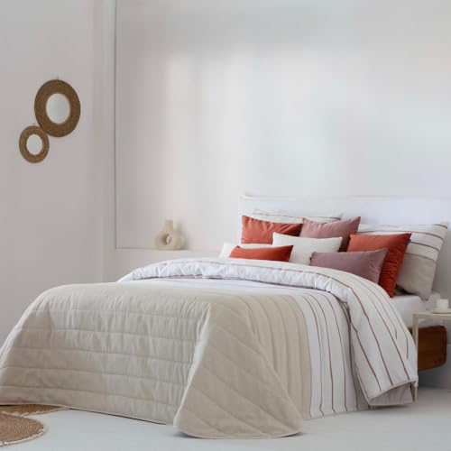 TEXTILONLINE Colcha Bouti Jacquard Valerian (Rose, Cama 150/160 cms.)