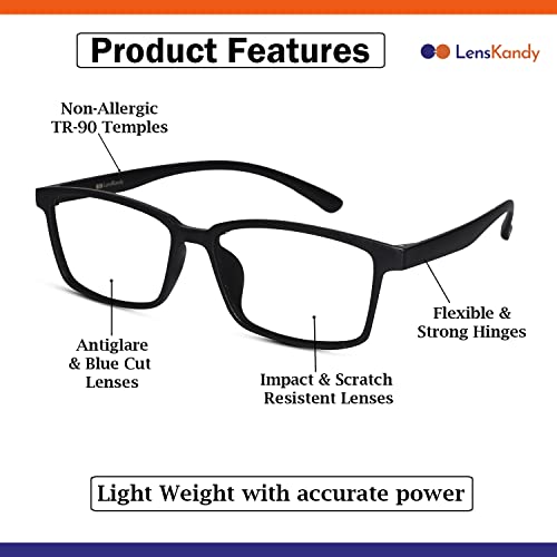Buy LensKandy Near Vision Power Reading Eyeglass Rectangle Shape