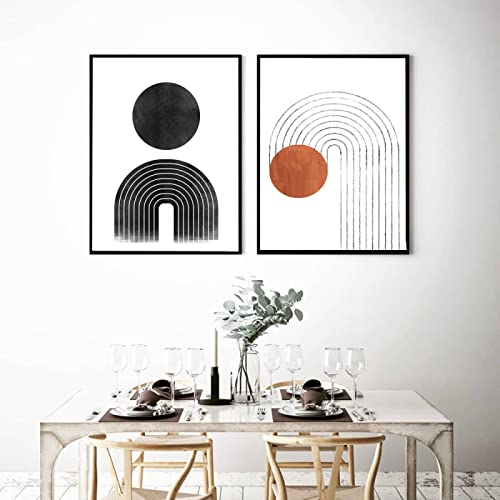 Art Impression Nordique pour Intérieur Apaisant | Set de 2 Toiles Boho Soleil