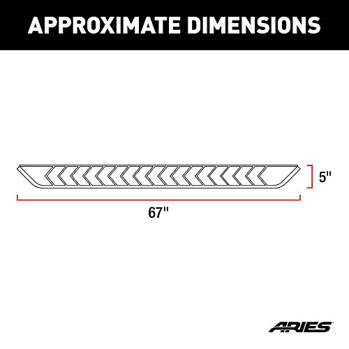 Aries AeroTread estribos de acero pulido 5" x 67" miniatura 2