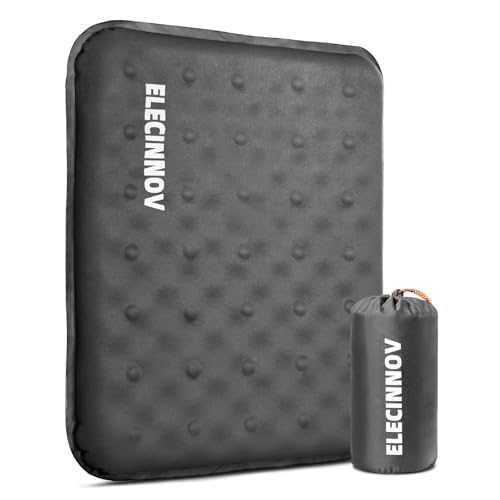 Inflatable Seat Cushion, Self Inflating Memory Foam Stadium Seat Cushion Lightweight Camping Chair...