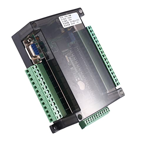 Hopbucan 1 Piece FX3U-24MR PLC Industrial Control Board 14 Input 10 Output 2DA with 485 Communication and (A)