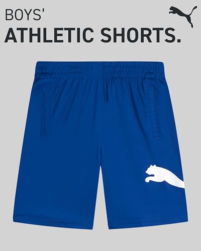 PUMA Meninos Shorts Esportivos - De Basquete Com Intertravamento Respirável E Secagem Rápida Bolsos