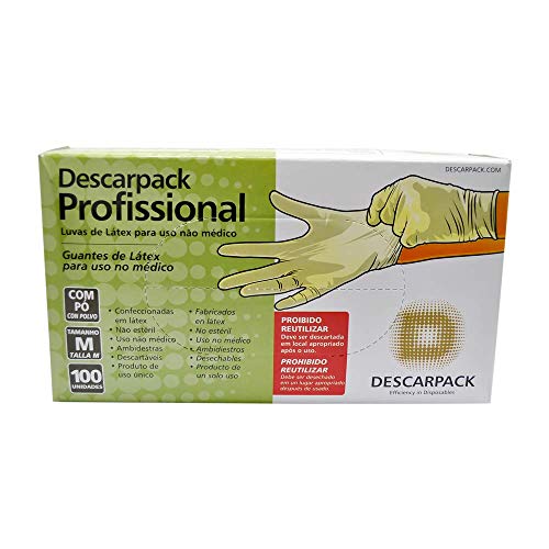 Luva De Látex Descarpack Tam G C/ 100 Unidades