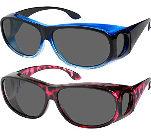 Image of Success Eyewear Fit Over Sunglasses Polarized Lens Wear Over Prescription Eyeglasses 100% UV Protection for Men and Women