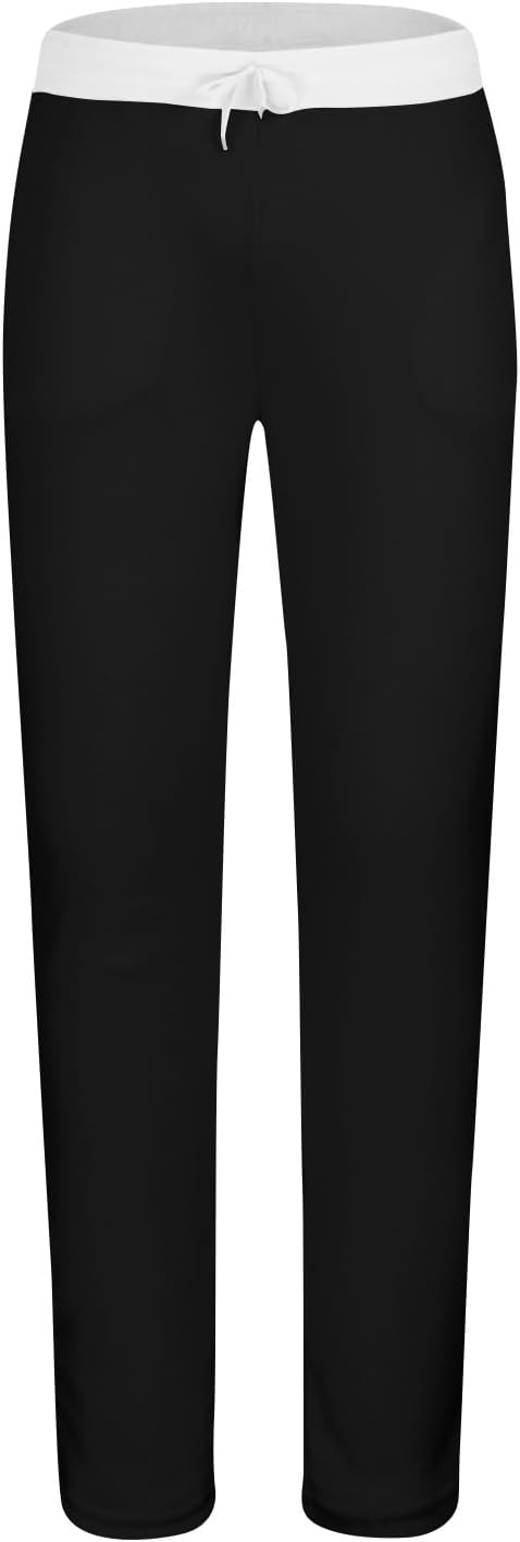 Baggy Sweatpants Men Mens Open Bottom Sweat Pants for Straight Leg Fleece Loose Fit Gym Athletic Pockets
