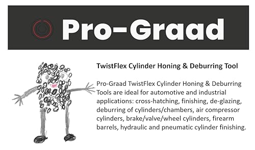 Image of 5-1 /2 inch 120 Silicon Carbide HD TwistFlex Cylinder Hone for 5 inch- 5.5 inch Bores | Heavy-Duty Flexible Cylinder Hone for Honing, Deburring & Cross-Hatch on Mild Steel, Stainless, Cast Iron & Ferrous Metals