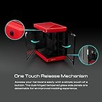 GAMDIAS RGB Tempered Glass Gaming Computer PC Case, 2-Way Standing w/Vertical & Horizontal Orientaton & One-Touch Open, Support up to 420mm AIO, Huge Cable Management & Excellent Airflow NESO P1 BR - Image 2