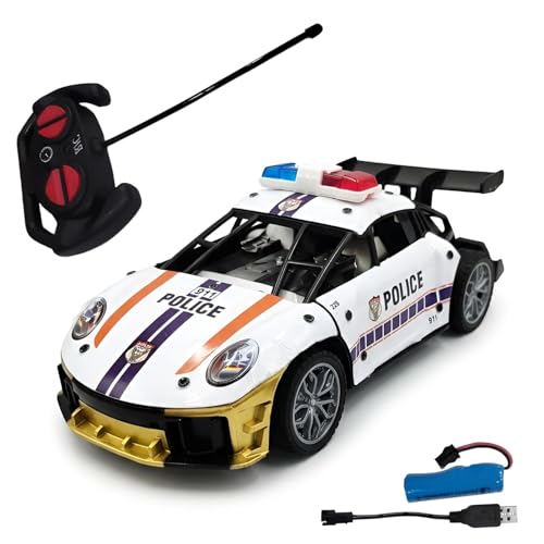 Image of WireScorts Rechargeable Metal Remote Control Car for Kids, High Speed RC Car for Kid, RC Car for Kids, Metal Die Cast Remote Control Car for Boys with Light, Pack of 1, Multicolor
