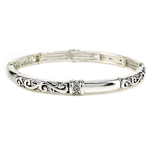 Stackable Filigree Texture Stretch Bracelet2