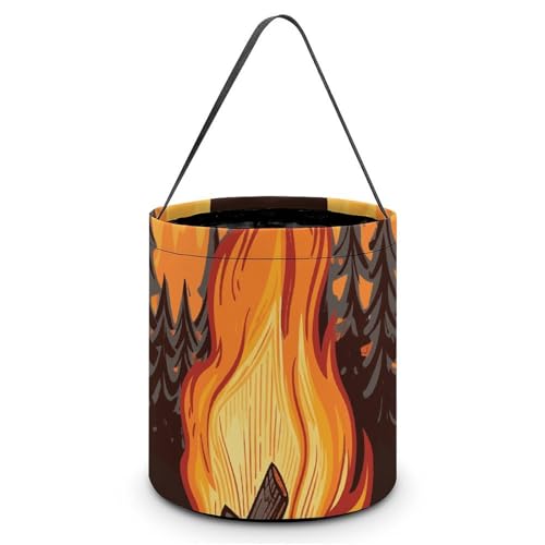 Sac cadeau Halloween feu de camp pochette réutilisable surprise de fête