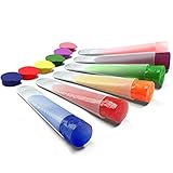 Silicone Ice Pop Molds and Ice Pop Maker, Set of 6, Clear Tubes, Plus 60 Recipes Ebook
