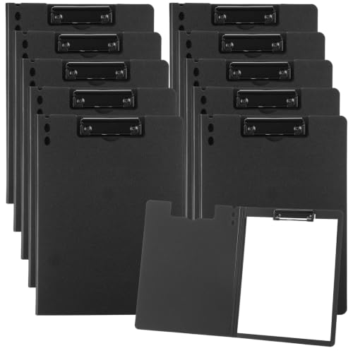 Porte-blocs pliables A4 lot de 10 porte-document de bureau noir avec poche