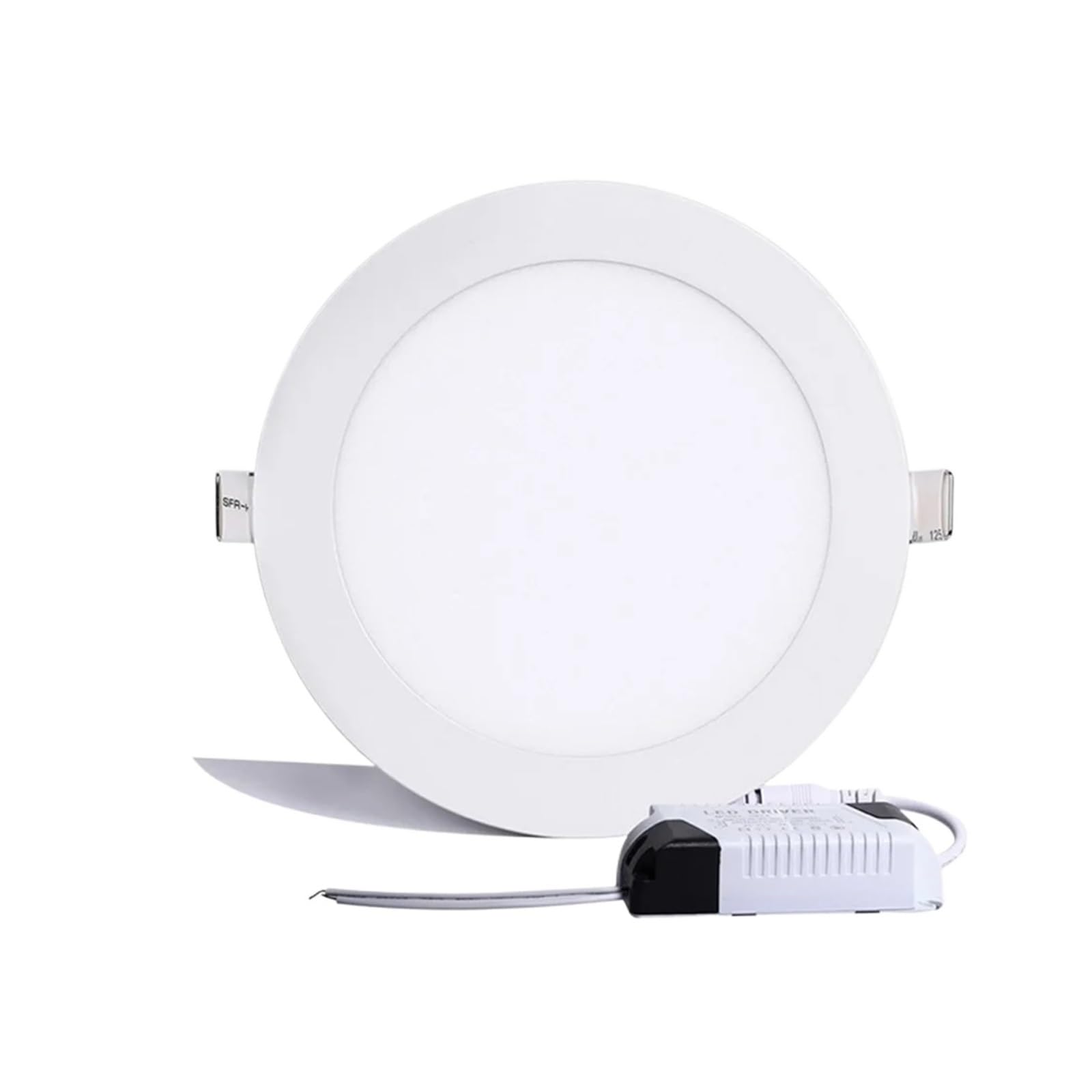 Genérico Luz descendente LED 3W 4W 6W 9W 12W 15W 25W techo cuadrado panel de luz redondo bombilla AC110V 220V iluminación interior blanca cálida y fría(Cold White,25W Dimmable)