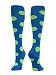 TCK Krazisox Polka Dot Over The Calf Socks, Electric Blue/Neon Yellow, Medium