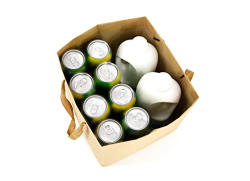 Huaprint Brown Paper Bags With Handles,Gift Bags Bulk 24 Pack,10X10X10Inch Square Size Large,Paper Shopping Bags, Kraft, Party, Birthday,Favor, Goody, Take-Out, Merchandise, Retail Bags #TOP6