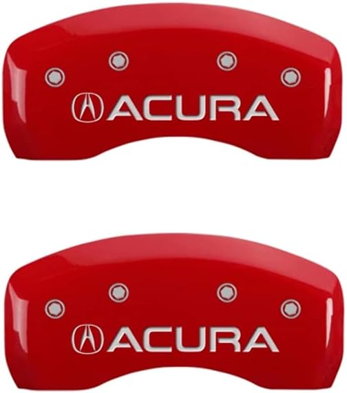 MGP Caliper Covers - Brake Caliper Covers 2009-2014 Acura TL - Front and Rear Set - Red