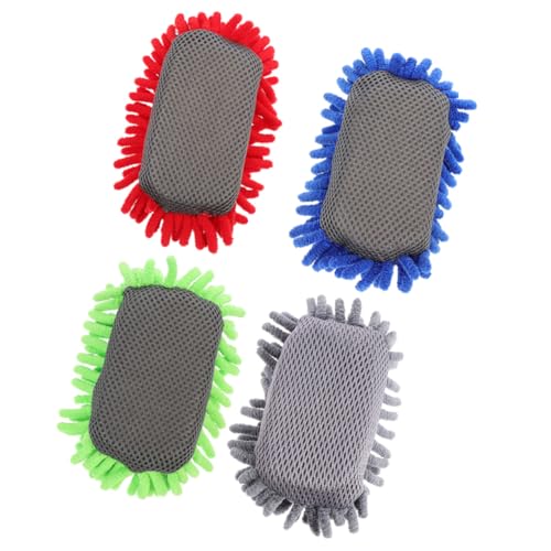 Beaupretty 4個 板用マグネット式シェニール消し 教室用ホワイトボード消し スポンジ素材 洗える繰り返し使用可能 設計ホワイトボードイレーザ