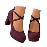Escarpins à pieds larges pour femme - Élégantes - Chaussures traditionnelles - Chaussures à talons fermés confortables - Pour fête de la bière - Chaussures de danse - Largeur H - Chaussures de mariage