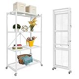 Origami 3-Tier Storage Shelves on Wheels, Steel Shelving Holds 1000 pounds, Heavy Duty Garage Storag