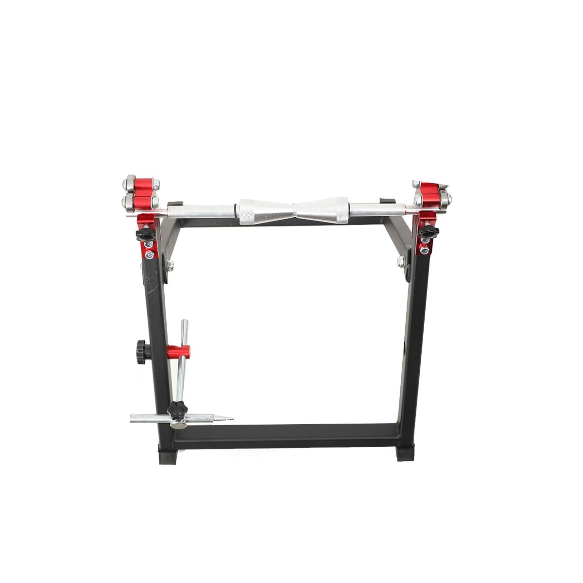 Supporto per Equilibratura Ruote Pieghevole per Ruote Moto Fino A 23, Larghezza Max 5, Mozzo >15mm – Bilanciatore della Ruota Motociclistica per Officine E Garage