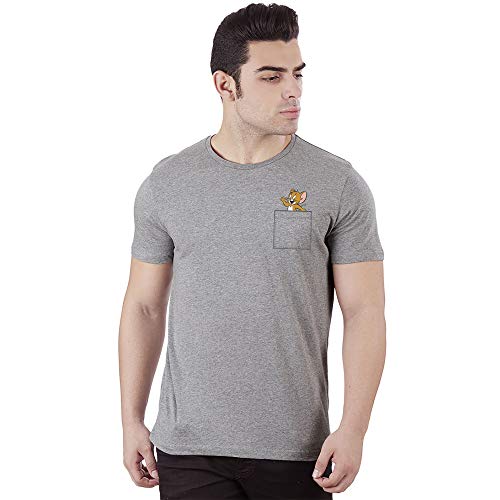 Image of Tom & Jerry By Free Authority Men's T-Shirt (STY-20-21-004250 Grey2 XL)