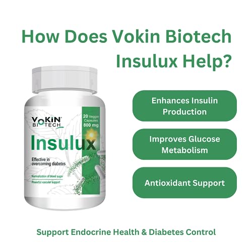 Image of Vokin Biotech Herbal Insulux Gymnema Sylvestre For Endocrine Health & Diabetes Control 800mg (20 Capsules)